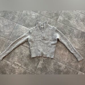 All Saints gray half zip sweater alpaca blend woman’s xsmall pre owned